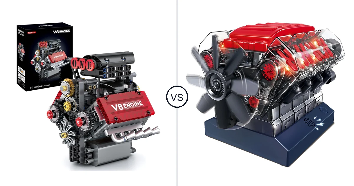WINGIFT 478PCS vs Playz V8 Engine: Best Model Engine Kit for You?