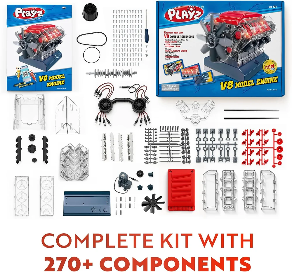 Playz Large V8 Engine Model Kit Build